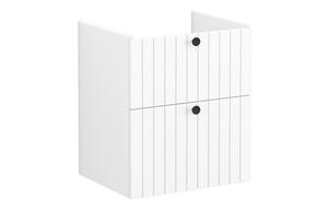 VitrA Root Groove 60cm 2 Drawer Washbasin Unit - Matt White